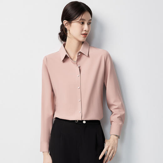 【简约甜美&舒适透气】罗蒙女士长袖衬衫百搭舒适大众衬衣开衫女 商品图2