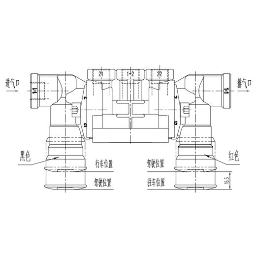 瀚德驻车释放阀挂车双释放阀Haldex-352045001包邮 商品图6