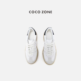 COCO ZONE 时尚新款厚底系带休闲鞋百搭圆头板鞋CC2B1079