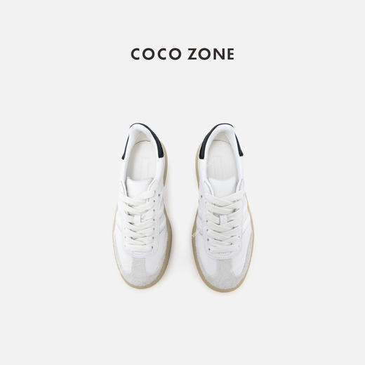COCO ZONE 时尚新款厚底系带休闲鞋百搭圆头板鞋CC2B1079 商品图0