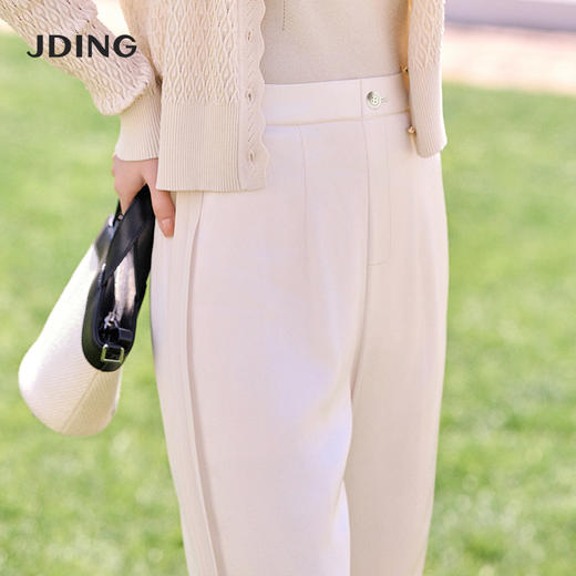 【商场同款】CJTJ508 “ 微光直筒裤 ” 杏米色雅致自然 好搭配 小直筒裤型，简约利落 醋纤质地 滑爽舒适 商品图6