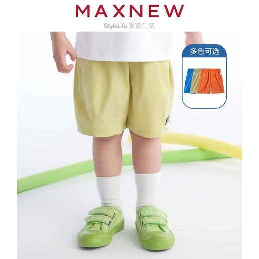 【短裤】小童舒适弹力简约山系运动短裤 1N2334202 商品图0