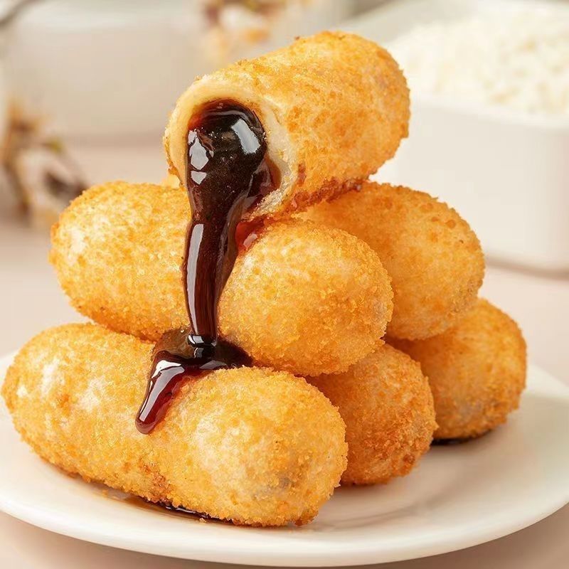 丹雪爆浆糍粑300克&脆皮炸牛奶250克油炸小食网红食品半成品流心糯米糍粑 A