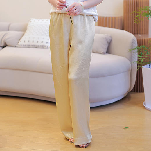 100%醋酸 断面流光直筒长裤 夏季高雅时尚 商品图4