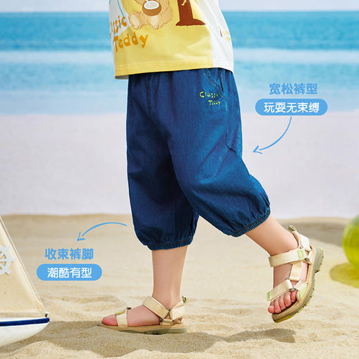 【110-140】【精典泰迪】男童夏款七分裤牛仔裤儿童中腿裤 商品图2