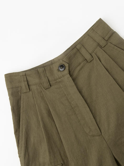 COCO ZONE "亚麻工装裤” 夏季复古工装休闲裤宽松显瘦直筒裤CC2B0977 商品图4