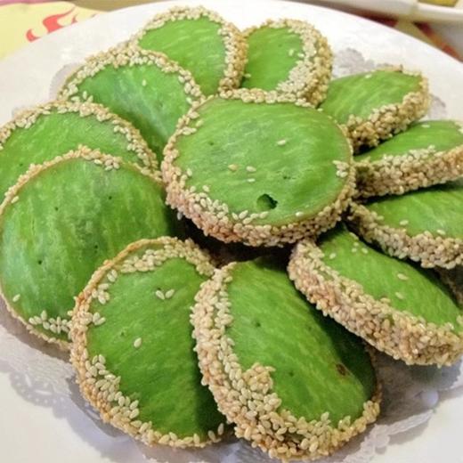 丹雪绿茶佛饼300克*4袋紫薯馅点心糕点芝麻油炸小吃甜品 A 商品图0