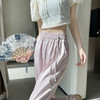 新中式国风提花阔腿裤 高腰盘扣设计 显瘦垂感时尚休闲裤 商品缩略图1