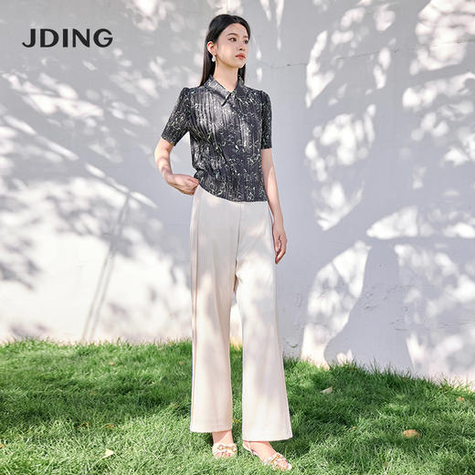 【商场同款】CJTJ508 “ 微光直筒裤 ” 杏米色雅致自然 好搭配 小直筒裤型，简约利落 醋纤质地 滑爽舒适 商品图4