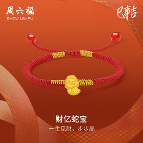 周六福5D硬金手绳财亿蛇宝定价黄金手绳生肖蛇系列节日礼物