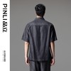 PINLI品立夏季新款宽松翻领牛仔短袖衬衫雅痞男士休闲衬衣潮GD242313308 商品缩略图4