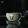 问鼎汝瓷天青描金龙首战鼓杯（金银错） 商品缩略图0
