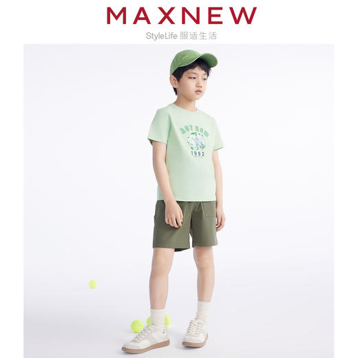 【短裤】童装舒适弹力吸湿速干前片贴袋短裤 1N2344201 商品图3