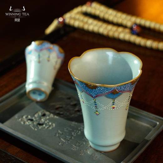 问鼎汝瓷青女杯 （花影帘动）素娥杯 （花影帘动）（缺货） 商品图3