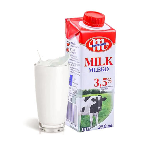 【会员专享】全脂纯牛奶 波兰原装进口 超高温灭菌全脂纯牛奶250ML*12瓶 商品图2