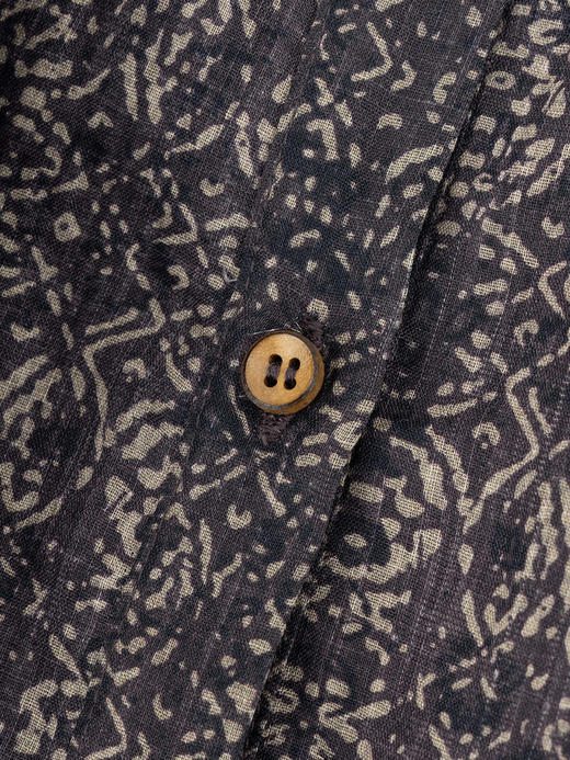 COCO ZONE 法式复古圆领连衣裙气质单排扣长裙CC1B1344 商品图5