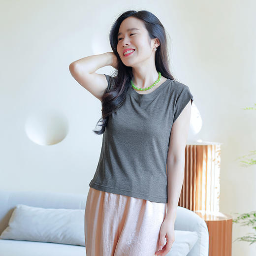 桑蚕丝+莱赛尔 三伏天必备T 商品图2