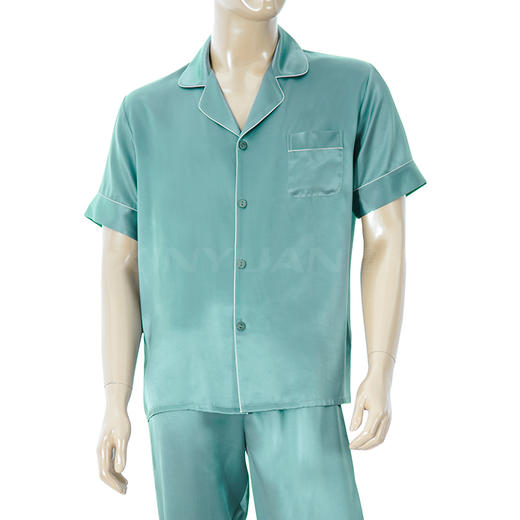 鑫缘 真丝男短袖睡衣套 HD4006 商品图1