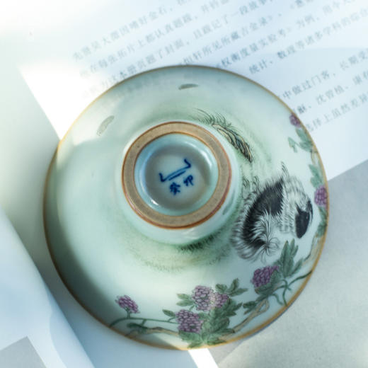 问鼎汝瓷天青癸卯斗笠杯(摇头摆尾) 商品图4