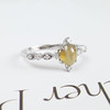 【天然正品】0.92克拉天然蛋面金绿猫眼宝石AU750精品白金镶钻戒指13号（戒圈可改） 141023XY12+ 商品缩略图1