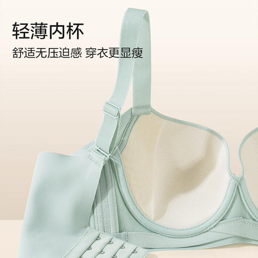无感肌肤养护文胸 有效承托 微聚拢抵御下垂 温感记忆钛圈 奢选面料光面无痕 商品图6