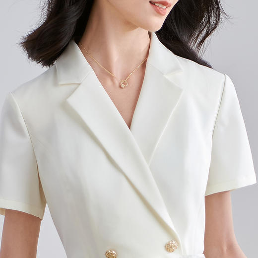 米思阳2025夏季新款通勤职业高端西装连衣裙时尚气质收腰裙子2143 商品图6