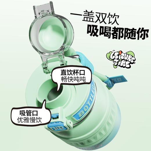 【渐变保温畅吨吨】渐变畅吨吨保温杯便携防摔316不锈钢大容量可爱吸管杯 商品图5