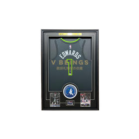 收藏系列 爱德华兹 1号灰色 亲笔签名球衣