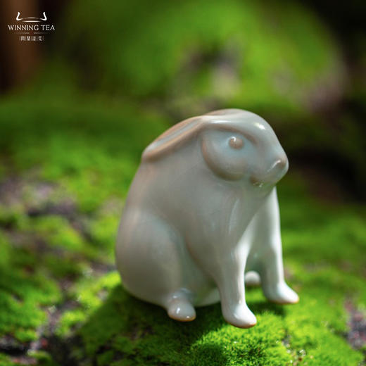 问鼎汝瓷天青癸卯唐白兔茶宠 商品图2