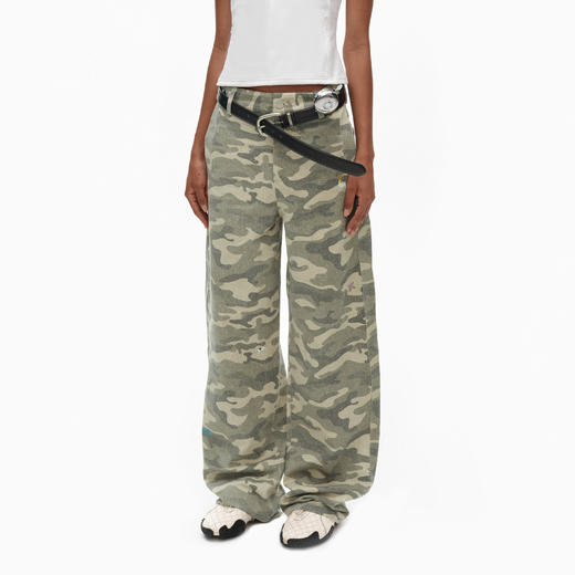 1.15上午10点8.8折！NUTH宽松直筒迷彩工装休闲裤休闲裤女 商品图1