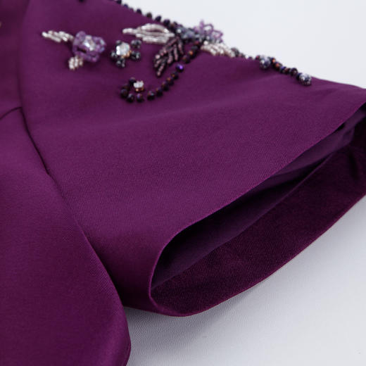 PF8L5斯尔丽2024新款法式优雅丝毛小礼服收腰放摆显高显瘦浪漫连衣裙 商品图11