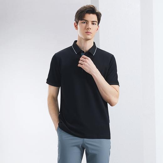 【不变形领】【防紫外线】柒牌短袖Polo衫男2024夏季新款商务百搭休闲翻领体恤	126T70100 商品图1