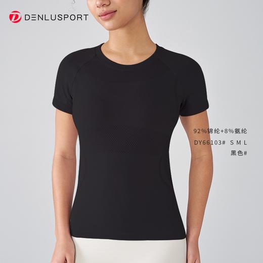 DENLUSPORT经典返单款无缝运动健身半袖DY66103  #（反季清仓 非质量问题不退换） 商品图3