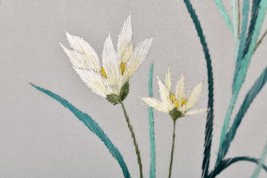 蜀绣双面宫扇-蝴蝶兰 商品图1