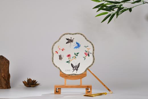 蜀绣双面宫扇-蝶恋花 商品图0