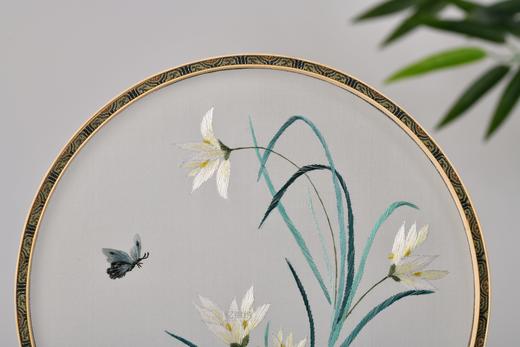 蜀绣双面宫扇-蝴蝶兰 商品图2