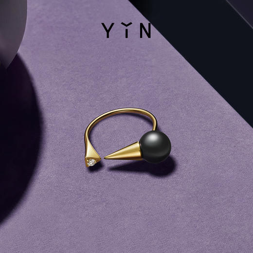「莹」系列摩登大溪地珍珠戒指 商品图1