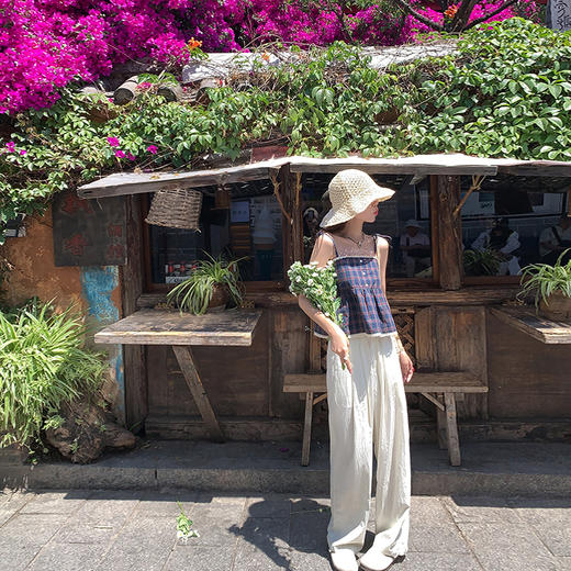 <曾小咸推荐>微信粉丝秒杀专场 仅此今天 活动结束下架【心动棋盘格】格子吊带 日常129.99 立减80 秒杀49.99！！ 商品图2