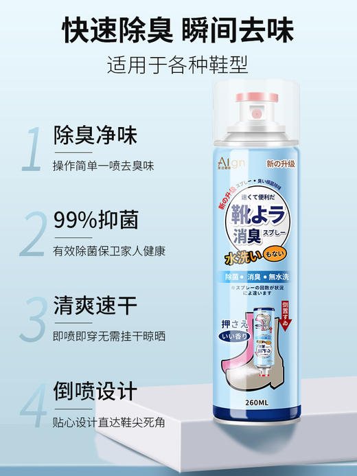 【买一送一！鞋子除味喷雾！温和不刺鼻！】除臭喷雾剂鞋袜去臭味球鞋防臭鞋柜除异味除菌去脚臭shen器！-CCPW01 商品图0