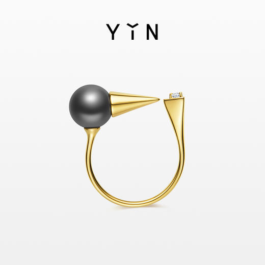 「莹」系列摩登大溪地珍珠戒指 商品图0