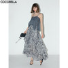 【限时秒杀】COCOBELLA佩斯利印花不规则飞片雪纺半身裙度假风长裙HS0037 商品缩略图2