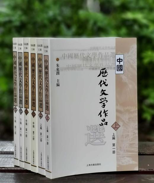 《中国历代文学作品选》，全6册，32开，平装，朱东润主编，上海古籍出版社2002年新一版，2020年第38次印刷，六册总定价：210元，售价94元。品95成。 商品图0