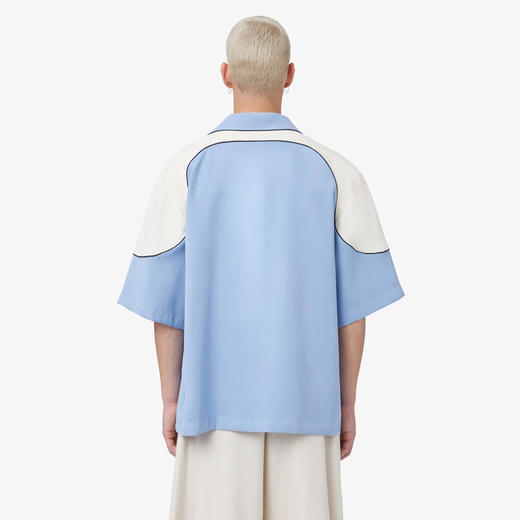 GCDS 男士字母徽标印花短袖衬衫 浅蓝色 A1CM2401TA970 商品图2