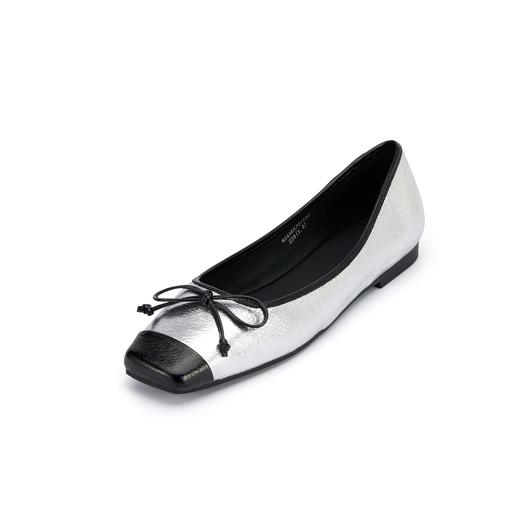 westory2024年春季新款平底小方头蝴蝶结皮鞋通勤小方头单鞋W24AE57071 商品图1