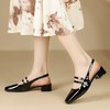 ZHR包头玛丽珍鞋2024春夏新款法式复古方头后空粗跟凉鞋女配裙子 商品缩略图1