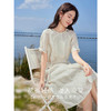 【专属特价】熙世界新中式珠扣国风连衣裙夏季肌理提花欧根纱吊带裙子两件套 商品缩略图0