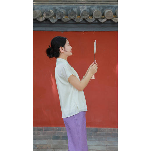 【抖音专属】小祥云-斜襟小衫（24708758云朵白） 商品图4