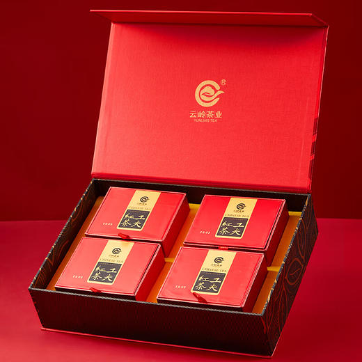 云岭茶业 工夫红茶(金芽)高档茶叶礼盒装重庆特产送礼 红色礼盒192g 商品图3