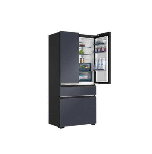 海尔 冰箱 BCD-517WGHFD2BGTU1 517升 变频 风冷 嵌入式 一级能效 法式多门  底部前置散热 钢化玻璃面板 灰色系 星光流影颜色 商品图4