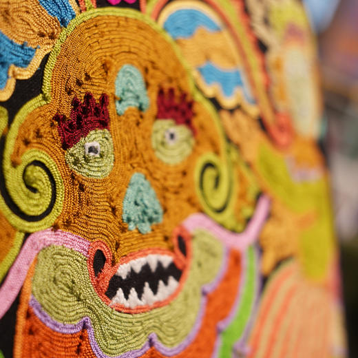 深山集市·修狃纹辫绣黑色竹骨包 商品图1